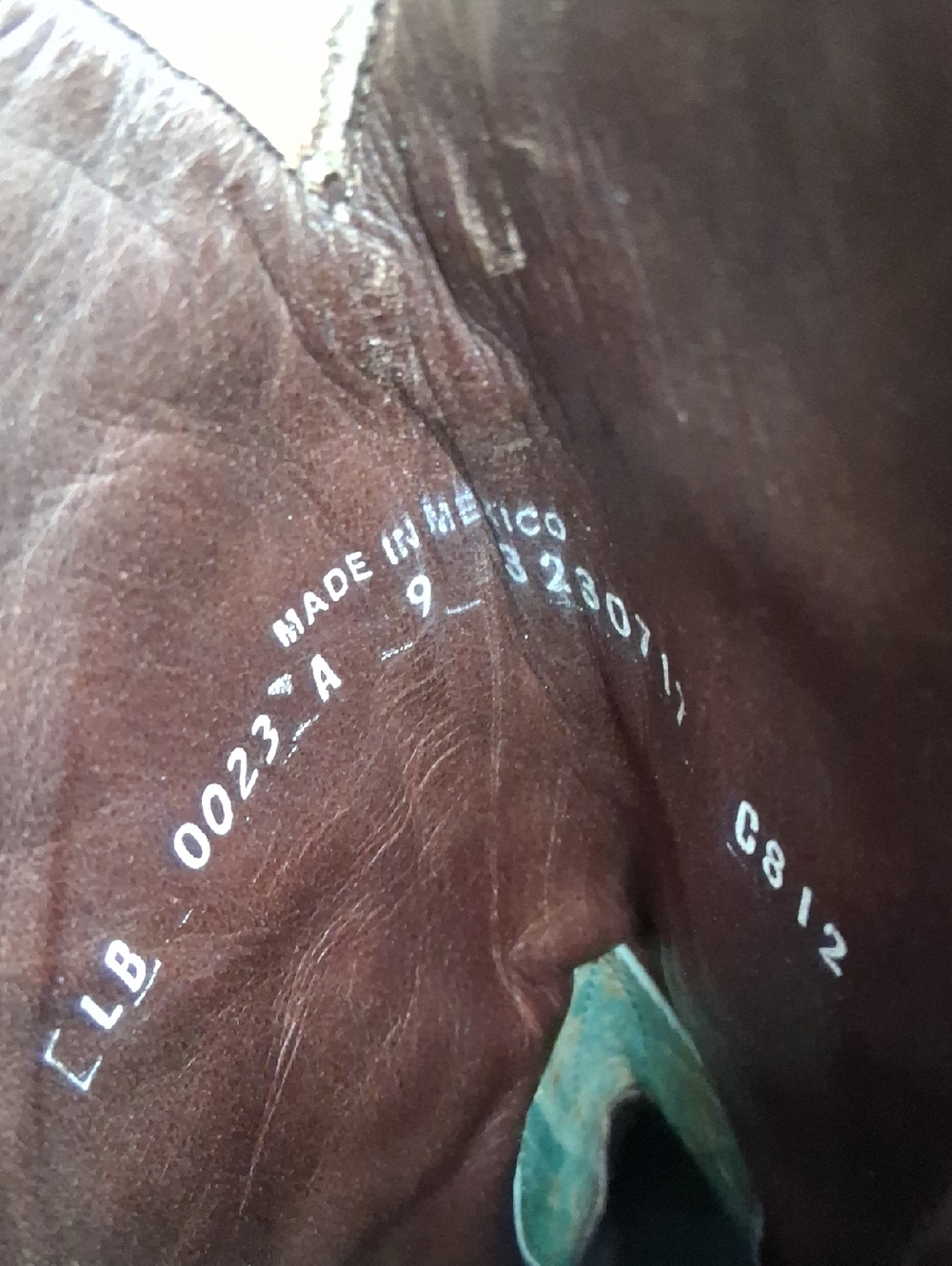 LANE Turquoise and Brown Leather Cowboy Boots, Size 9 - Picture 3 of 5